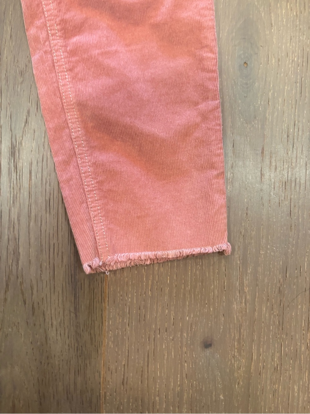 We The Free Free People $78 W14”Raw Hem Corduroy Skinny Pants Dusty Rose 27/4 - Picture 4 of 11